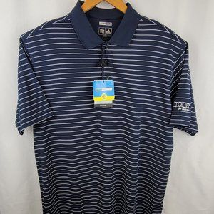 Adidas Polo Short Sleeve Shirt Mens Large Blue Casual Golf Shirt NWT ClimaCool